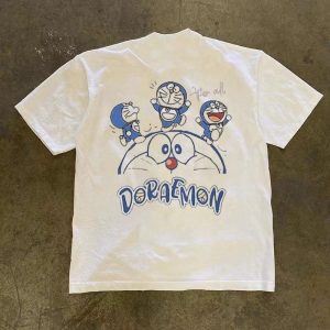 Áo Thun In Họa Tiết Doraemon Dễ Thương