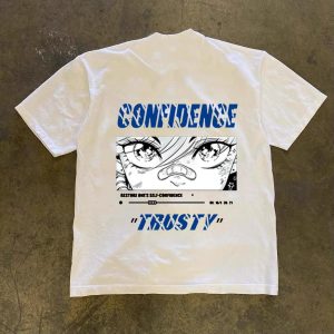 Áo Thun In Họa Tiết Gái Anime CONFIDENCE Retro
