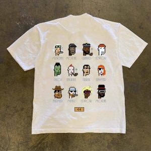 Áo Thun In Họa Tiết 12 Nhân Vật Pixel Retro