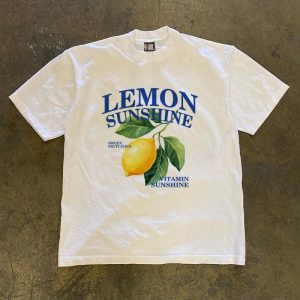 Áo Thun In Họa Tiết Chanh LEMON SUNSHINE Retro